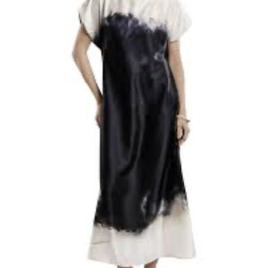 The Primark Edit Midi Dress Sz 8 Light Tie-Dye Satin EUR Classy Elegant